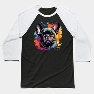 French Bulldog with a splash of color Baseball T-Shirt